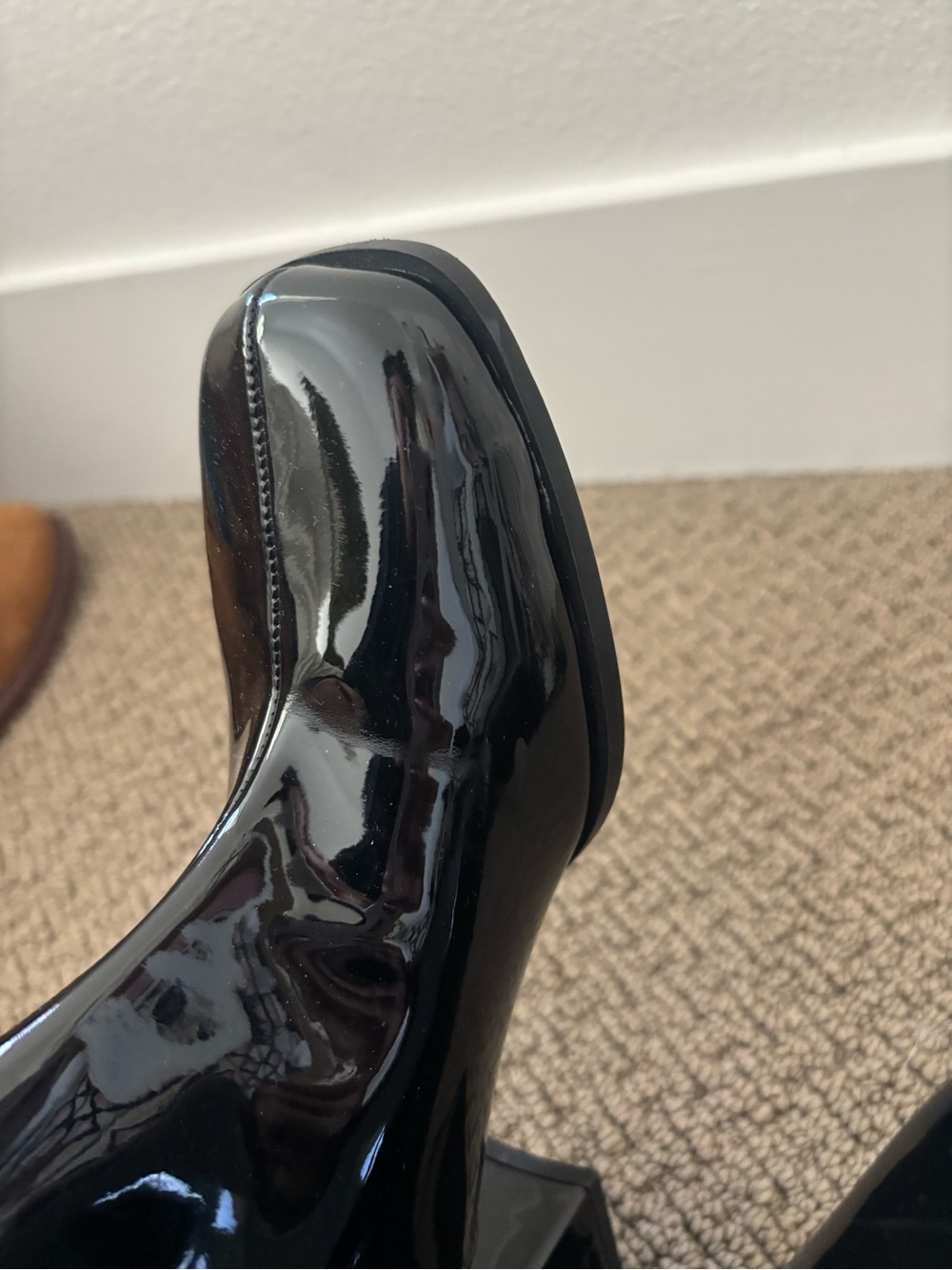 Zara patent leather knee high boots in black - Picture 10 of 11